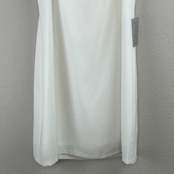 Charles Henry Ivory White Off the Shoulder Ruffle Mini Summer Dress Large NWT - Picture 7 of 12